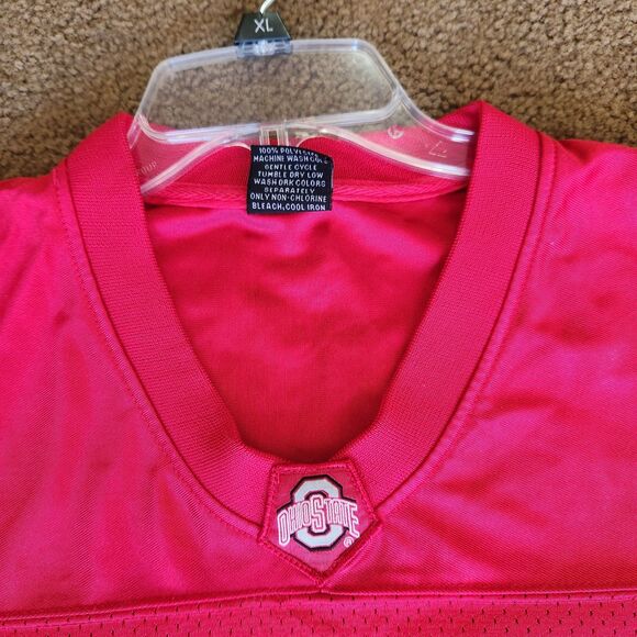 Mens Atlantis Ohio State Buckeyes OSU Football Team Jersey Red Sz M 100% Poly - Picture 5 of 11